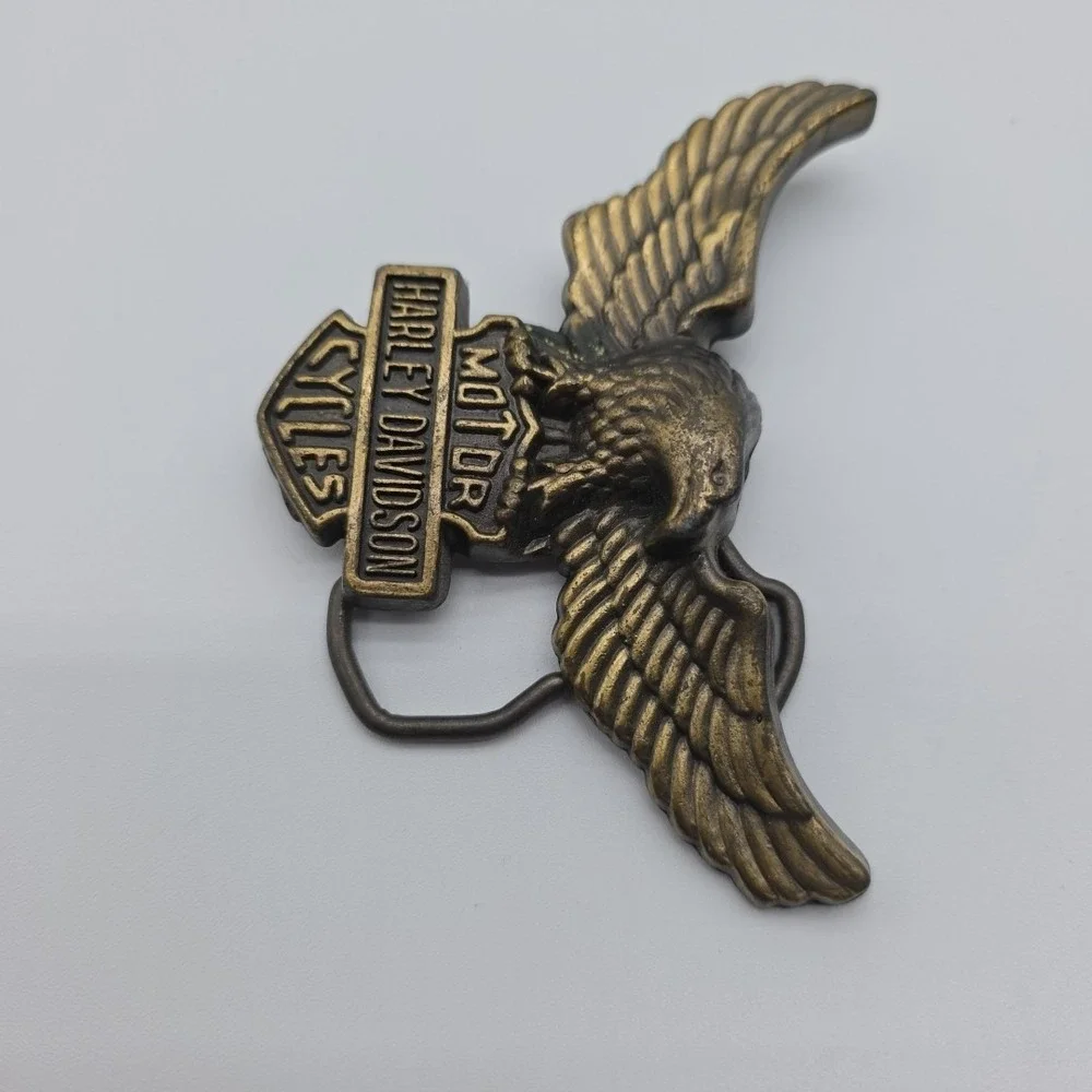 Vintage Triumph Motorcycles Belt Buckle Variant‎ Design Eagle Rare Clean Brass